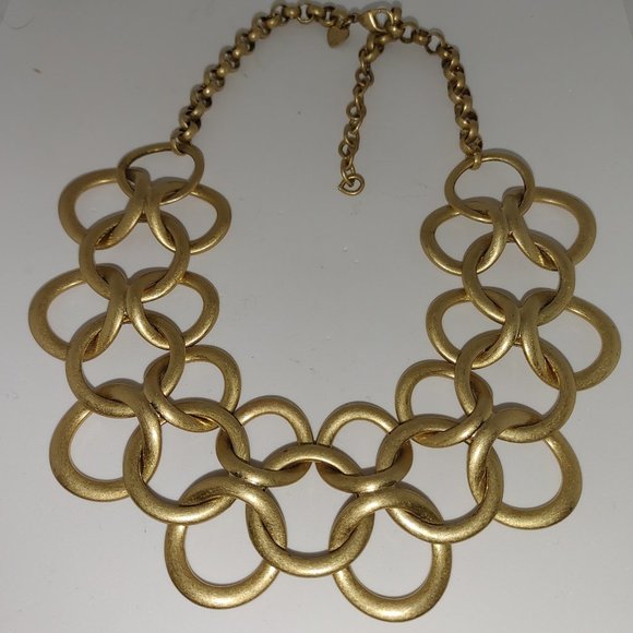 Stella & Dot RARE, Highly Sought After Brushed Gold Necklace & Bracelet - Sample - Picture 1 of 3